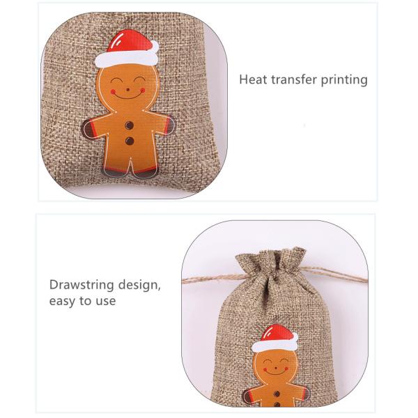 Acceptable OEM/ODM Christmas Drawstring Jute Bag for Daily School Life Requirements