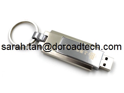 China OEM Free Company LOGO Printed Promotional Gift Metal Rotator USB Flash Drive