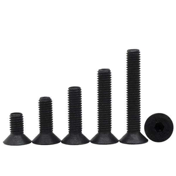 Grade 8.8 10.9 12.9 Carbon Steel DIN7991 Countersunk Head Hexagonal Socket Flat Head Bolt with Black Oxide