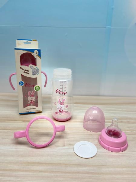 O silicone largo PP do pescoço 12oz 330ml forma arcos garrafa de alimentação do bebê