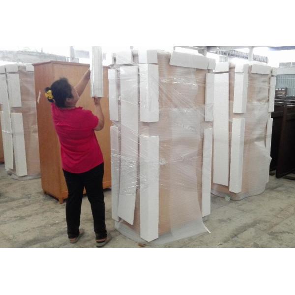 Wooden Two Door Wardrobe Storage Closet With Drawers For Hotel Bedroom