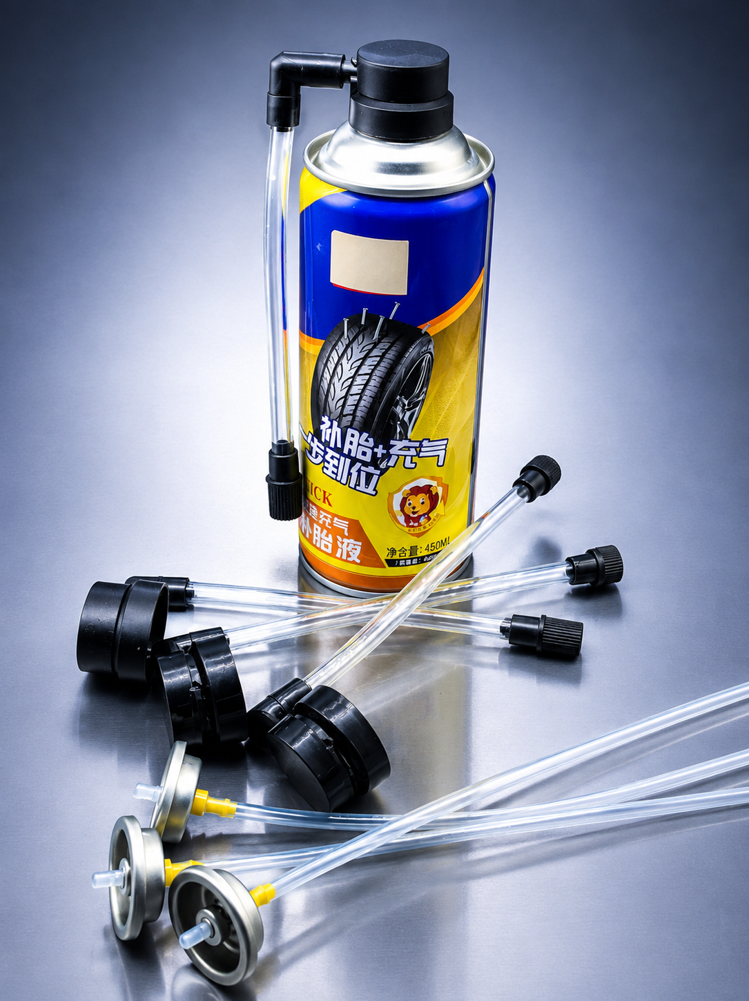 One Inch Tinplate Valve Construction Aerosol Valve and Actuator System with Customizable Actuator for Tire Inflator and Sealant Applications