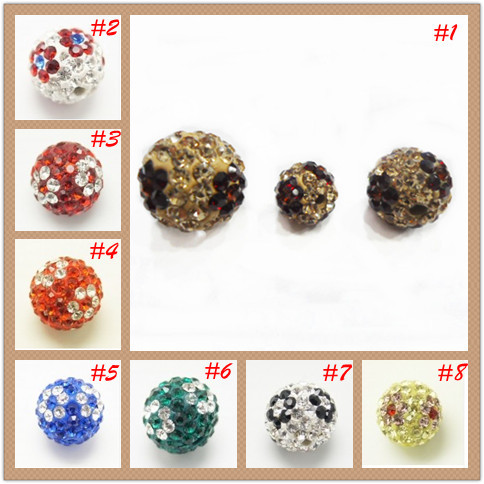 Crystal Jewelry Accessories Shamballa Rhinestone Crystal Pave Ball Beads For Decoration