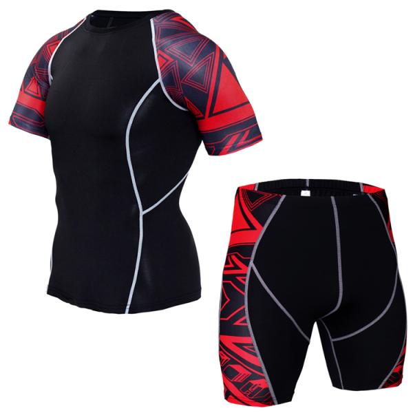 Quick Dry Breathable Gym Rash Guards Suit Sports Set Sport Men