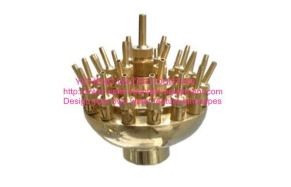 Copper Adjustable Flower Water Fountain Nozzles For Pond / Garden