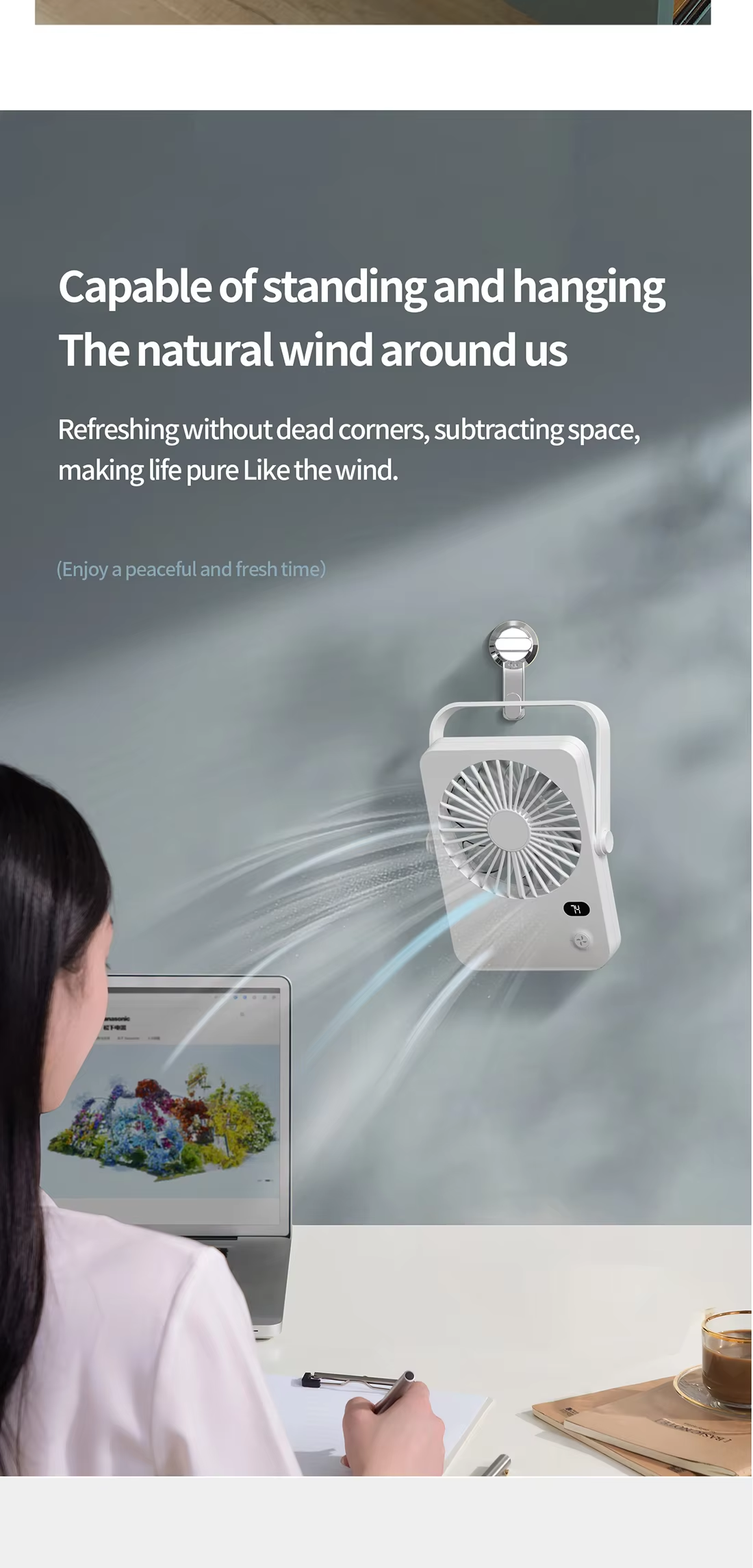 Quiet Cooling Electric Misting Portable Desk Fan With Adjustable Angle Home Office Hotel