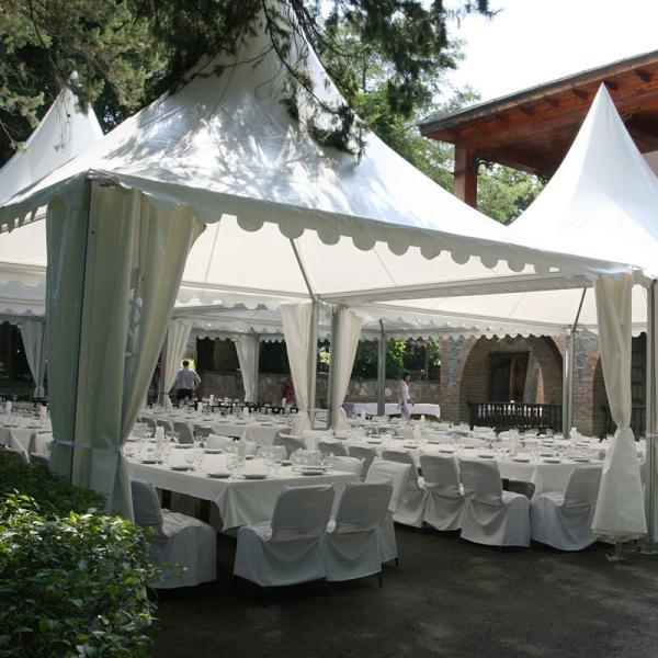 Dossel impermeável do banquete de casamento 6x6 da barraca quadrada exterior do evento do pagode