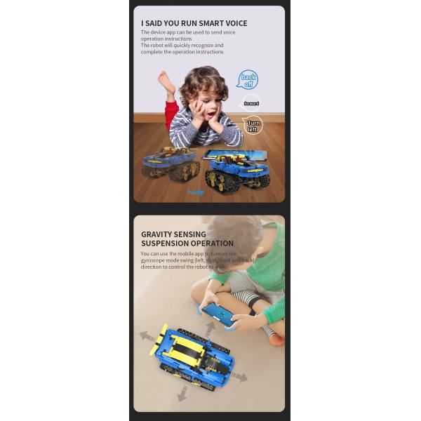 Unisex 2 in 1 Remote Control Racing Car DIY Building Kits for Kids Boys Girls 8-13 Years