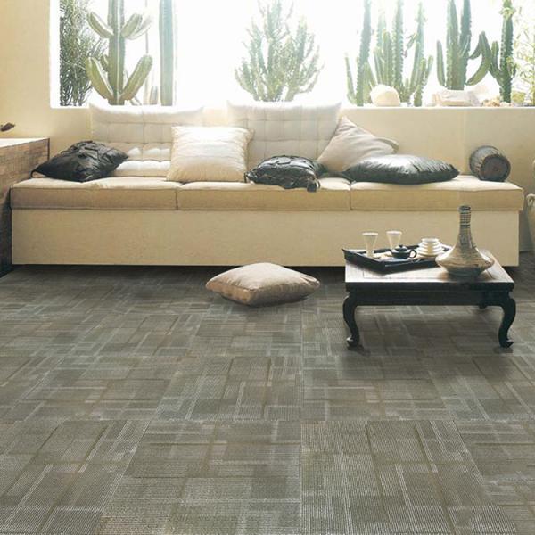 Loop Pile Construction Carpet Tiles Super September PVC Backing 50x50 PP Carpet Floor