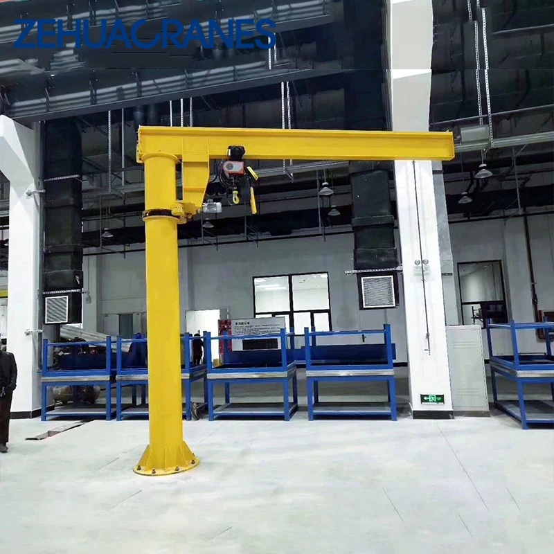 Zehua 360-Degree Rotation Motor-Driven Jib Crane for Factory/Warehouse Use 1 Year Warranty