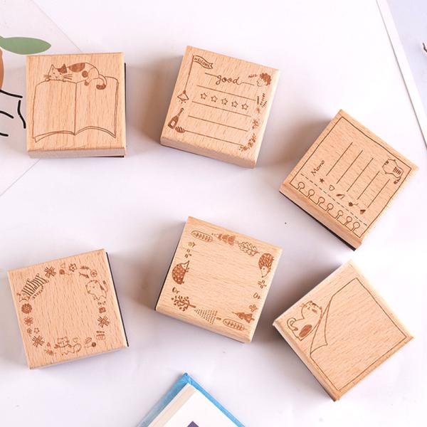 Estampilla de impresión de madera para juguetes infantiles