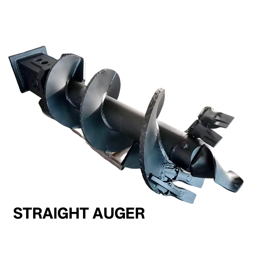 Customized Auger Drilling Rig, Auger Drilling Rig, Rotary Drilling Rig Single-Flute Straight Auger Bit (Toothed) For construction in clay layers, highly weathered layers, and gravel layers