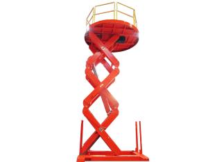 10 Ton Hydraulic High Lift Table with Turntable Stationary Running Mode Lifting