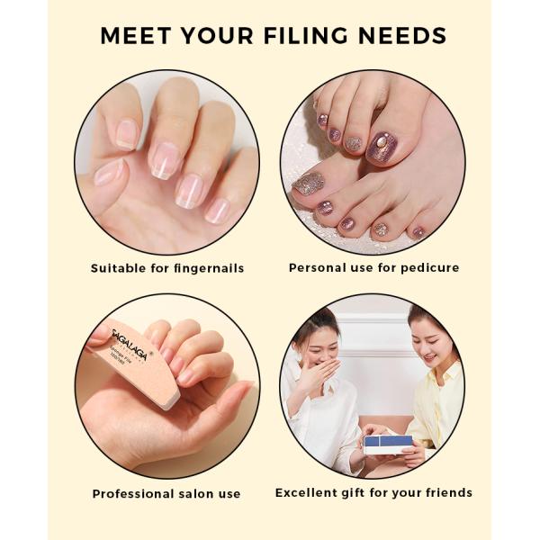 Mini Nail Buffer File 100/180/200/240 Grit Buffers for Nails Files 80/80 Care Tool Kit Professional Manicure Tools