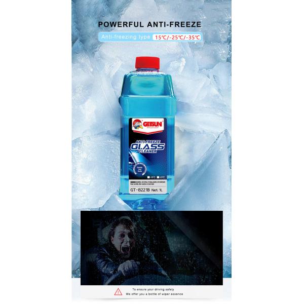 Anti Freeze Car Glass Cleaner Fluid For Windshield Crystal Clear 500ml