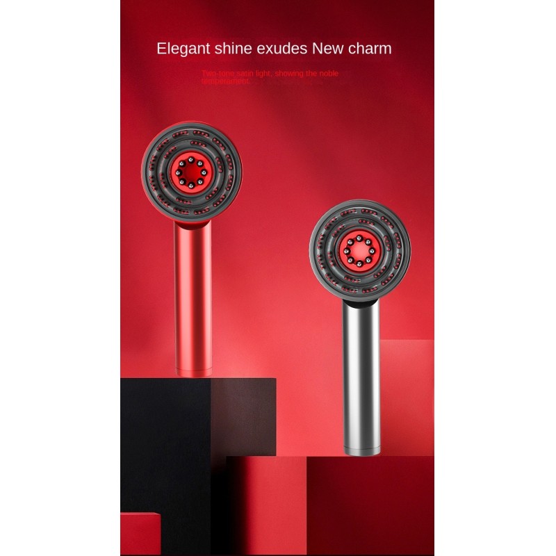 Promote Hair Growth Portable Head Massager Electric Vibration Massage Comb Red Light Micro-current Oil Applicator 1500mA Battery