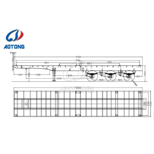 Shipping Container Twistlocks Bolster Platform Flatbed Semi Trailer