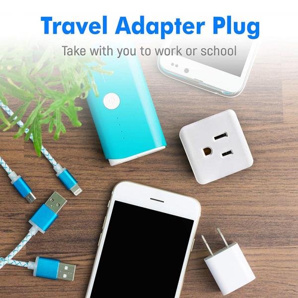 Indoor Portable Travel Mini Plug 3 Outlet Wall Adapter