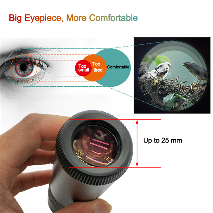 Водоустойчивый телескоп Bak4 8x33 ED Monocular для на открытом воздухе исследования