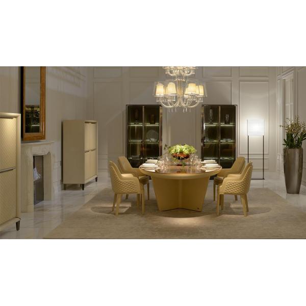 столовая узелка 1.8m роскошная современная устанавливает обеденный стол мрамора круга 100cm