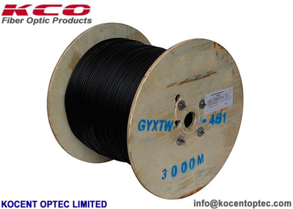Outdoor Armoured GYXTW Fiber Optic Cable 2-24 Core Single Mode LSHZ PVC Material