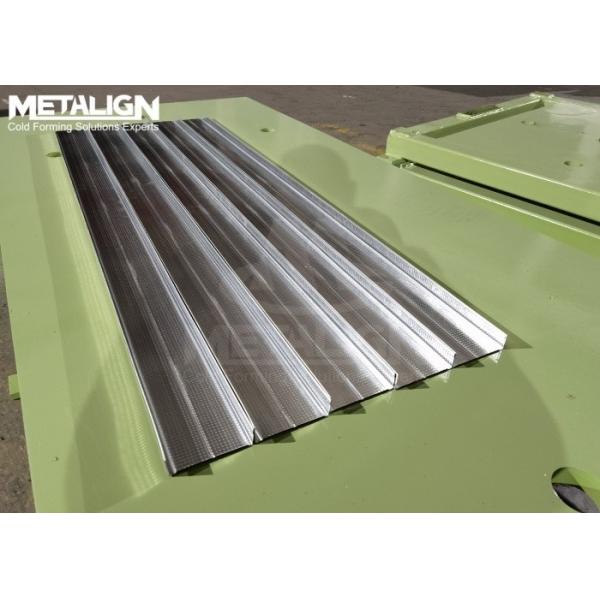 High Speed Drywall Roll Forming Machine With Embossing Accurate Hydraulic Cutter Continuous Production