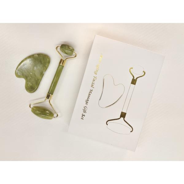 Facial Care Jade Roller and Gua Sha Scrape Tool Set Waterproof for Face Neck Body Massage