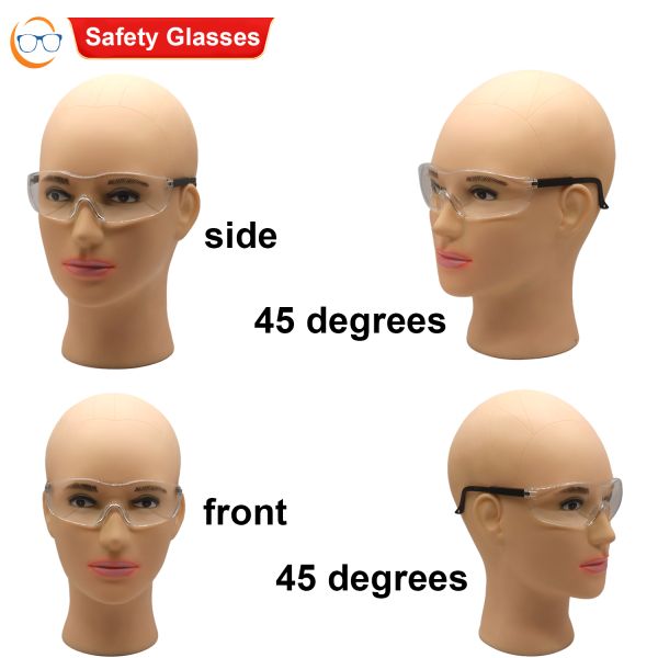 OEM Custom Logo Anti-UV Proof Anti Fog Scratch Z-87 En 166 Style  Indoor Eye Protection Goggles Clear Safety Glasses