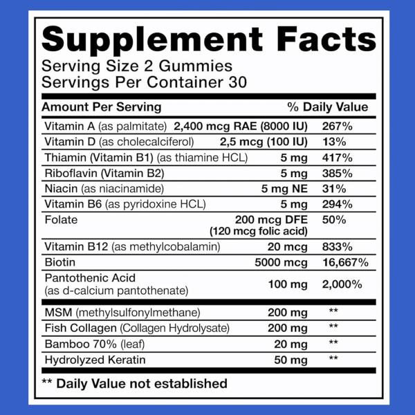 3000mcg Biotin Hair Growth Tablets 60pcs Bottle for Adults