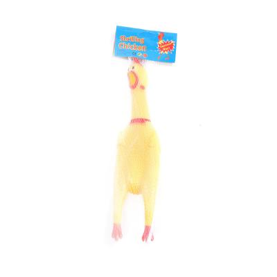 Yellow Rubber Chicken Squeaky Toys Sustainable Squeaky Chicken Dog Toys