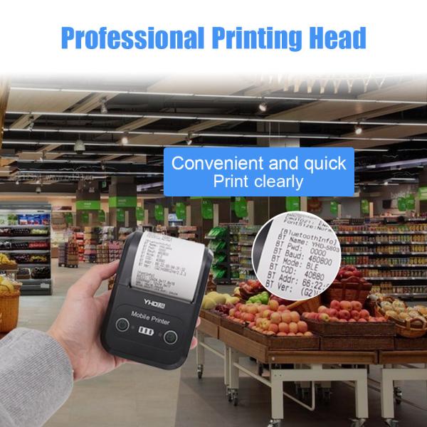 Bluetooth 58mm Thermal Printer 2 Inch Mini Pocket Thermal Printer For Supermarket