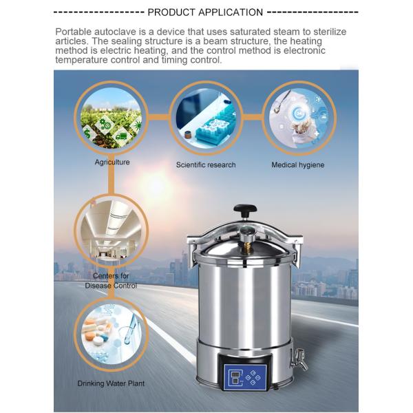 машина AC220V стерилизатора вакуума пара давления автоклава 18L 24L высокая