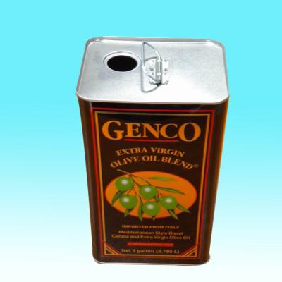6L Vintage Olive Oil Cans Plastic Lid Plug Square Tin Containers