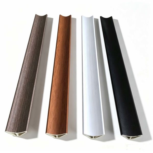 30x17mm Formaldehyde Free PVC Fluted Internal Corner Trim Bamboo Wood Fiber Versatile Wall Protection Design
