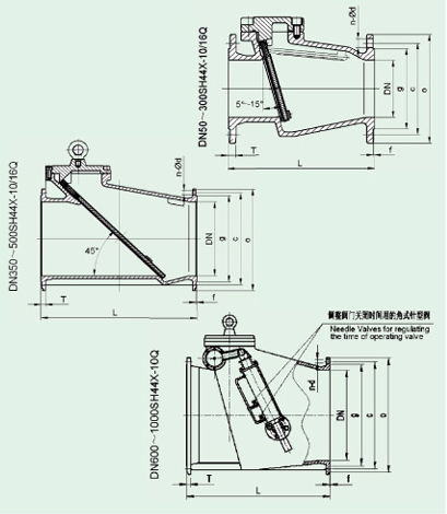 Резиновый задерживающий клапан качания нержавеющей стали щитка для пара воды и масла