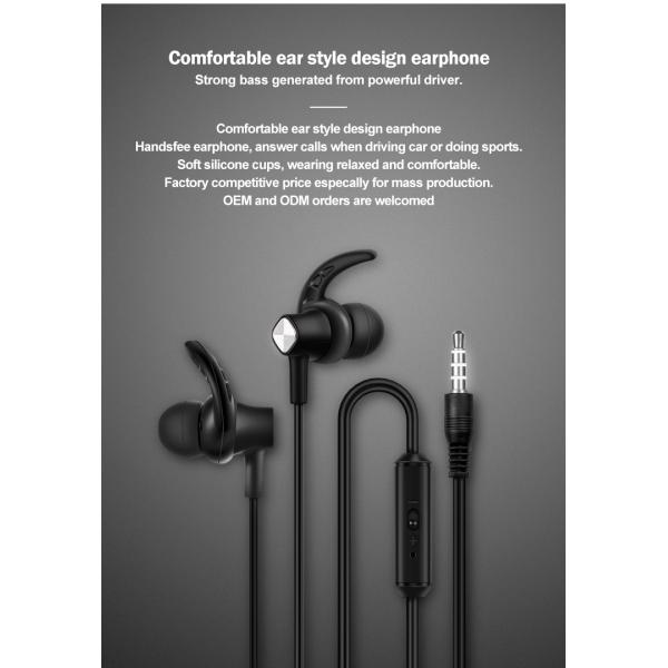 HiFi Bass Stereo Sound Noise Cancelling Earphones With Remote Volume Control