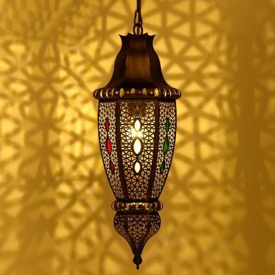 220V Interior Modern Style Handmade Copper Lanterns Muslim Vintage Style