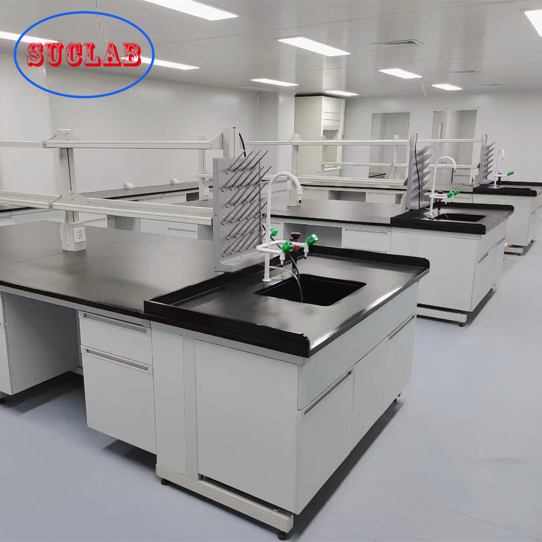 Верстак Multiscene химической лаборатории рамки ISO14001 c с раковиной