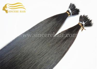 22 Double Drawn Pre Bonded Hair Extensions for sale - 1.0 Gram Straight Black Nano Hair Extensions For Sale