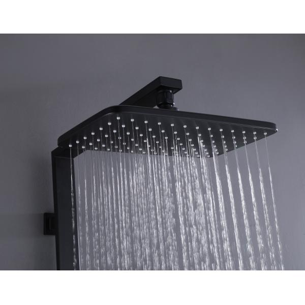 Black Brass Bathtub Faucet Mixer Set Wall Mounted Single Handle for Luxurious Bathroom