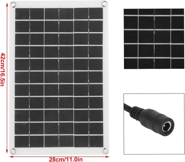 Lightweight Portable Solar Panel Monocrystalline Cell 100W 12/24V USB Output