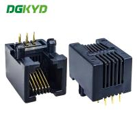 DGKYD53211166IWA1DY4 RJ11 interface 6P6C connecteur en plastique à insertion directe libre de lumière à 90 degrés prise 6U