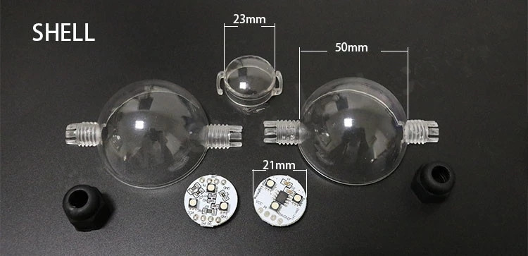 Milky белый пиксел Макс 1.44W SMD5050 RGB шарика 3D цифров привел шарик 50mm DMX