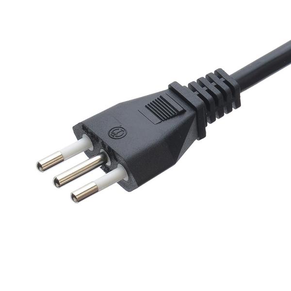 Commercial 3 Pin 16A Plug C5 Clover Connector Black Italia Standard Extension Cord Leads IMQ Power Cord H05vv-f 3g 0.75mm2