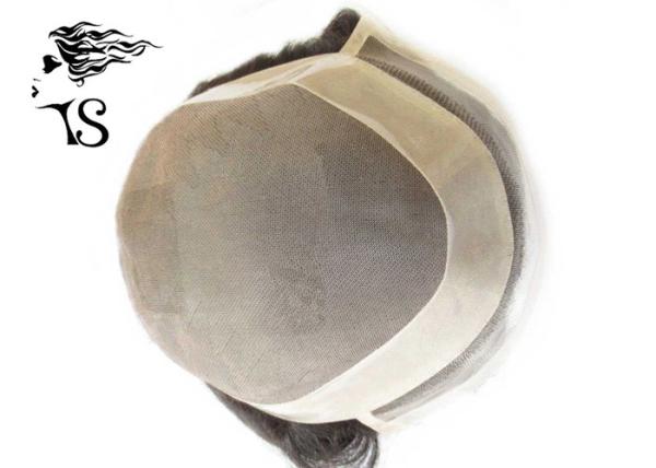 Real Indian Remy Toupee Hair Replacement System With Fine Mono Base 6 inch