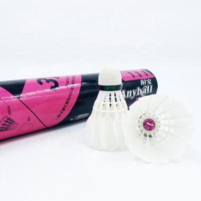 Eva Foam Cork Badminton Birdie Real Feathers For Training Anyball Brand