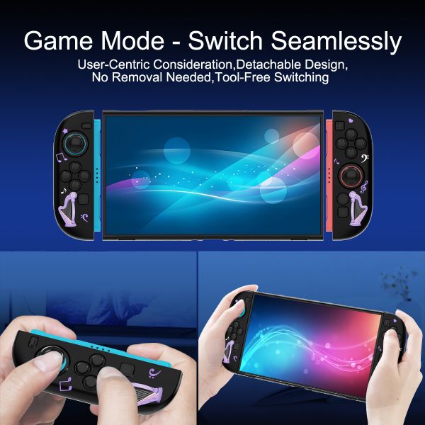 Playful Split-Face Cartoon Girl Case - Protective Cover Set for Nintendo Switch 2