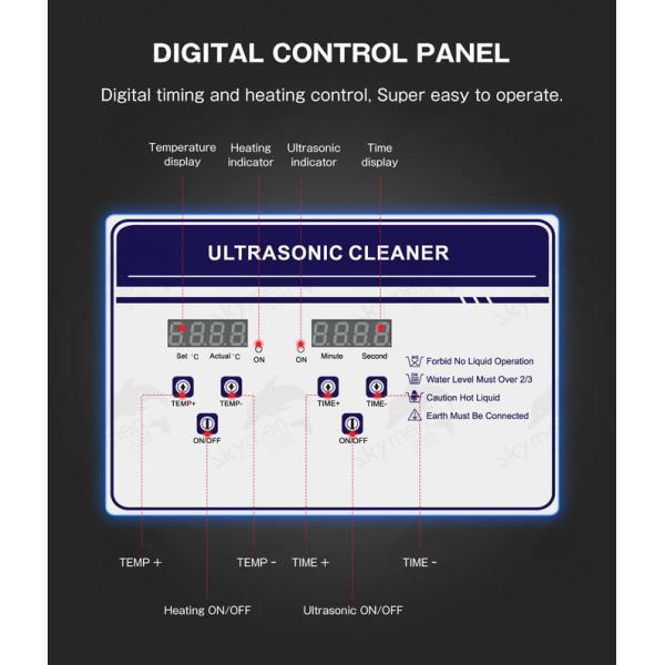 ultrawave режима деятельности 3.2l 120w уборщик плоского цифрового ультразвуковой с цифровым timer&heater