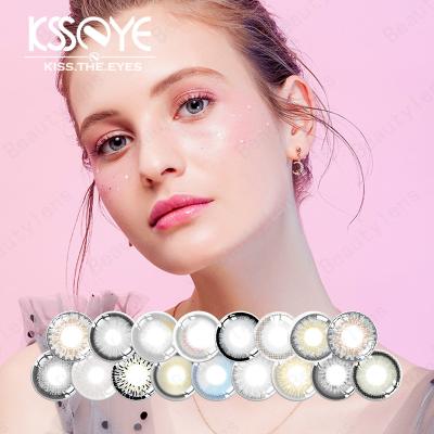 Yearly Sweety Natural Prescription Grey Colored Contacts For Dark Skin
