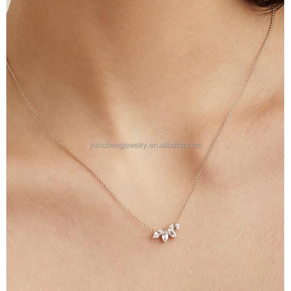 925 Серебряный 14K Покрытый Ожерелье 18 